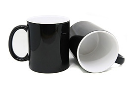 11oz Sublimation Color Changing Mugs - Black