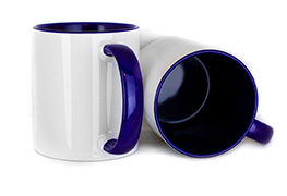 11oz Sublimation Inner Color Mugs - Blue