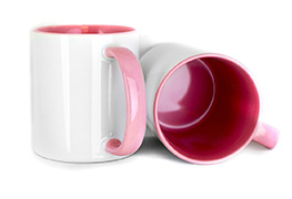 11oz Sublimation Inner Color Mugs - Pink