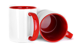 11oz Sublimation Inner Color Mugs - Red