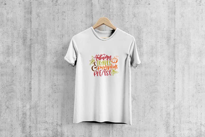 Autumn Leaves And Pumpkins Please - T-Shirt