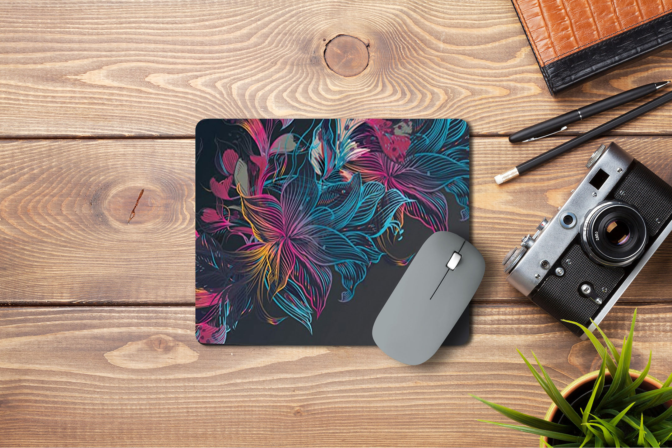 Contour Flower - Mouse Pad