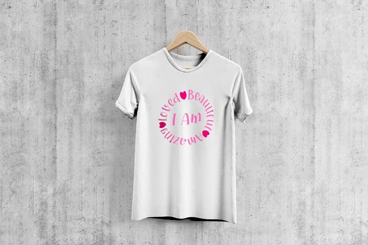 I Am Beautiful, I Am Amazing, I Am Loved Circle - T-Shirt