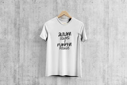 Autumn Leaves & Pumpkin Please - T-Shirt