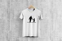 Dad Daughter Silhouette - T-Shirt