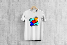 Puzzle Piece Heart - T-Shirt