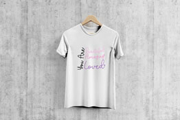 You Are Beautiful You Are Amazing You Are Loved Cursive - T-Shirt
